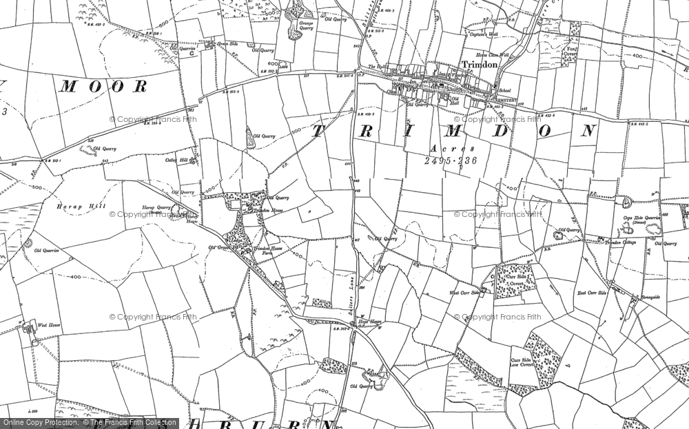 Old Map of Trimdon, 1896 in 1896
