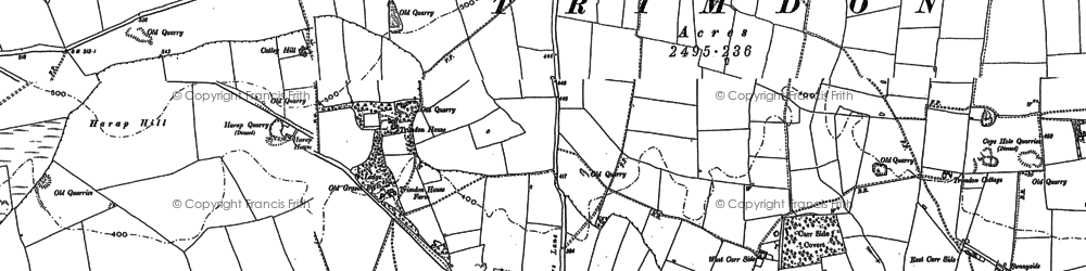 Old map of Trimdon in 1896