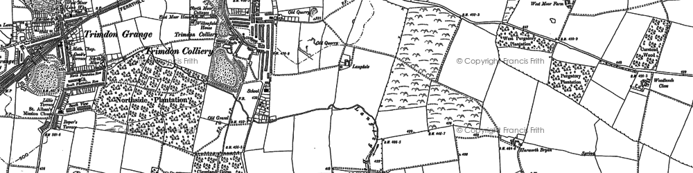 Old map of Trimdon Colliery in 1896