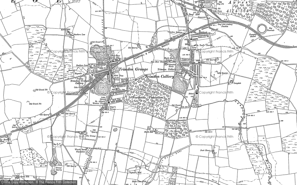 Old Map of Trimdon Grange, 1896 in 1896