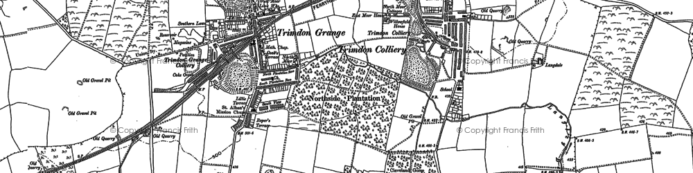 Old map of Trimdon Grange in 1896