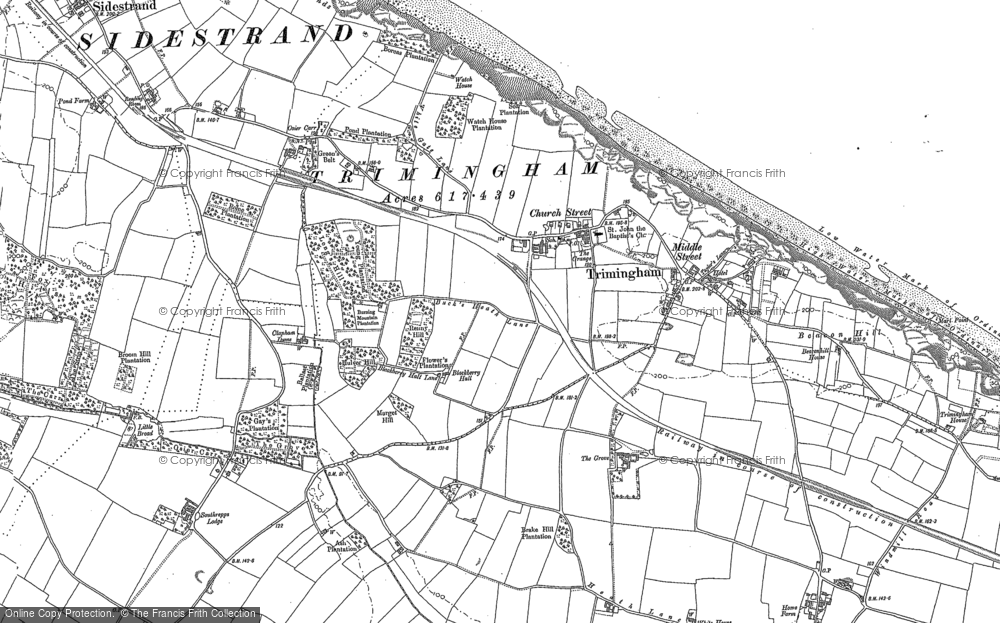 Old Map of Trimingham, 1905 in 1905