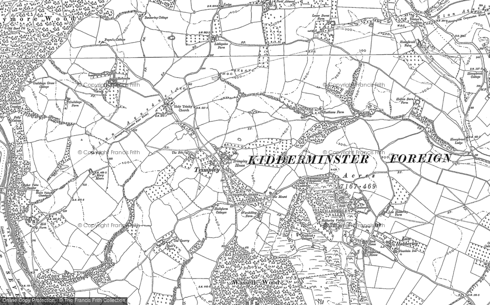 Old Map of Trimpley, 1883 - 1901 in 1883