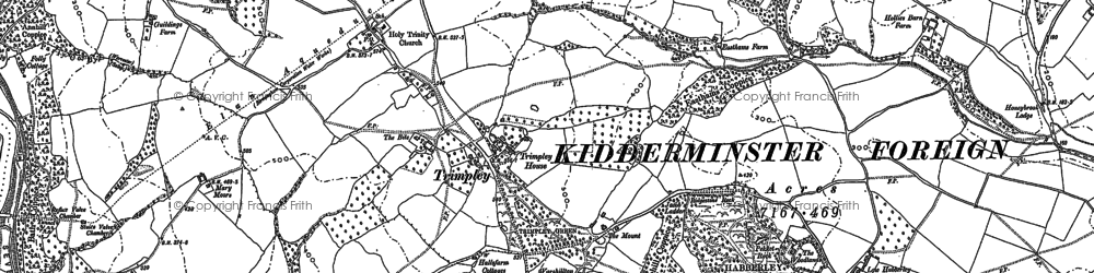 Old map of Holbeache in 1883
