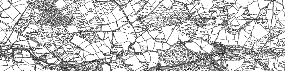 Old map of Waun y Clyn in 1879