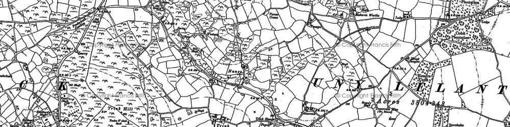 Old map of Trink Hill in 1877
