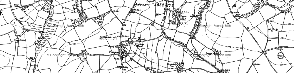 Old map of Trispen in 1879