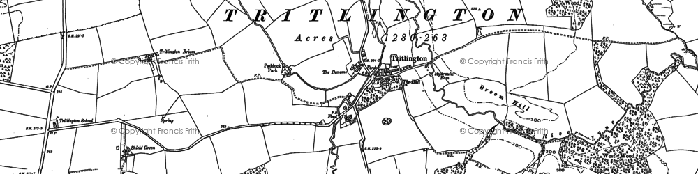 Old map of Tritlington in 1896