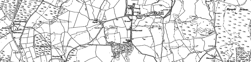 Old map of Chweffordd in 1911