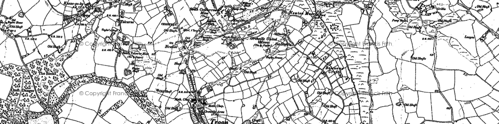Old map of Troon in 1878