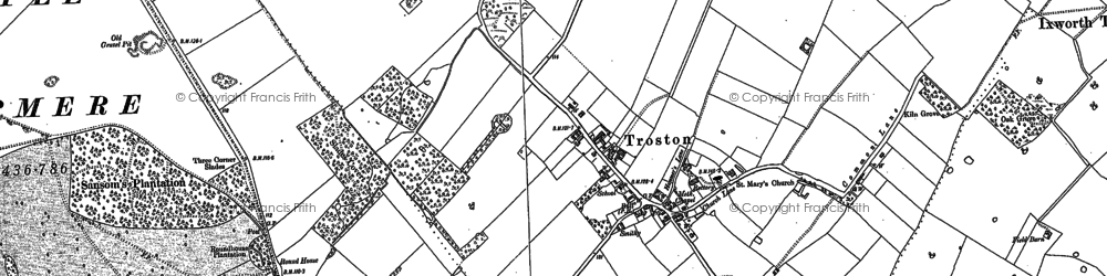 Old map of Troston in 1882