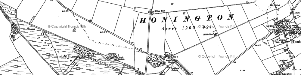 Old map of Troston Mount in 1882