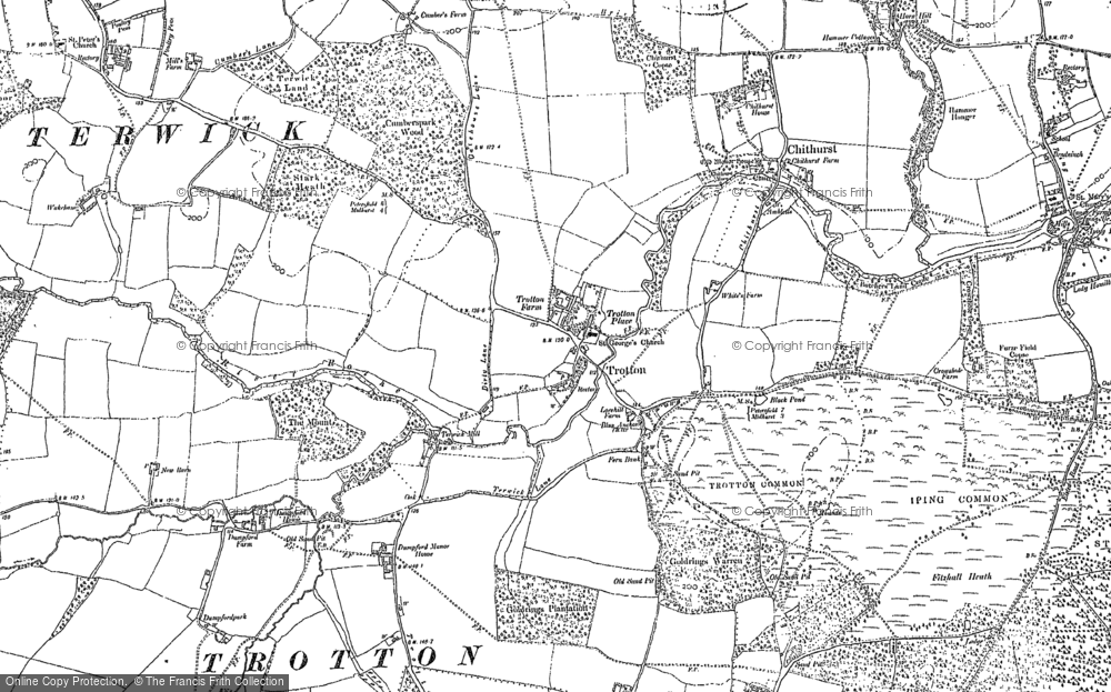 Old Map of Trotton, 1896 in 1896