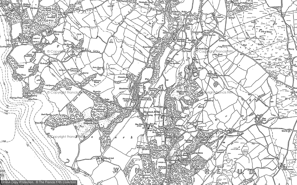Old Map of Historic Map covering Borrans Resr in 1911