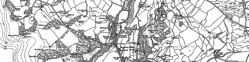 Old map of White Cross Bay in 1911