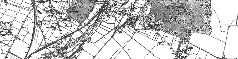 Old map of Trowse Newton in 1881