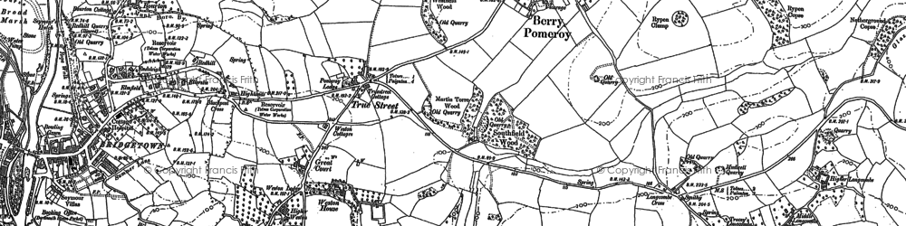 Old map of True Street in 1886