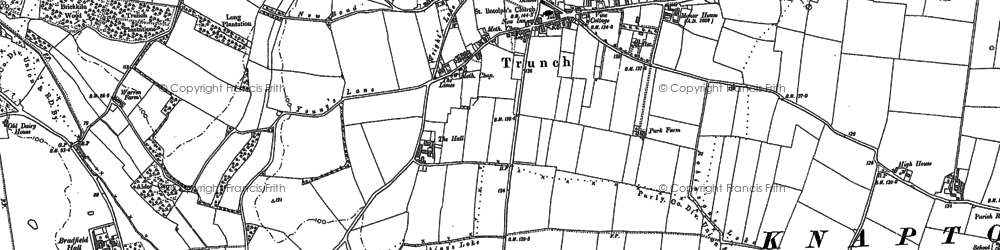 Old map of Trunch in 1905