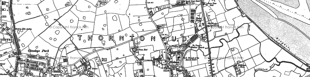 Old map of Burn Naze in 1910