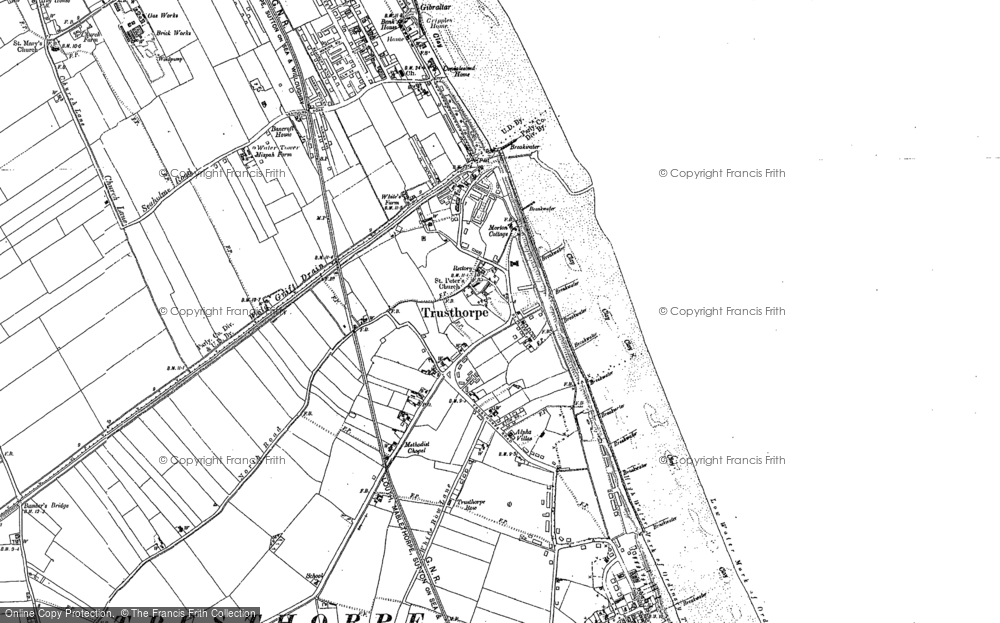 Old Map of Trusthorpe, 1888 - 1905 in 1888