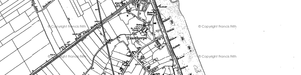 Old map of Trusthorpe in 1888