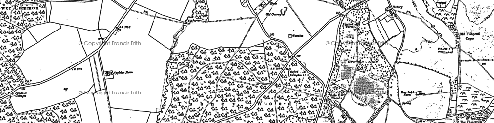 Old map of Tubney Wood in 1898