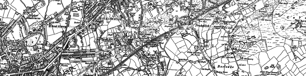 Old map of Tuckingmill in 1878