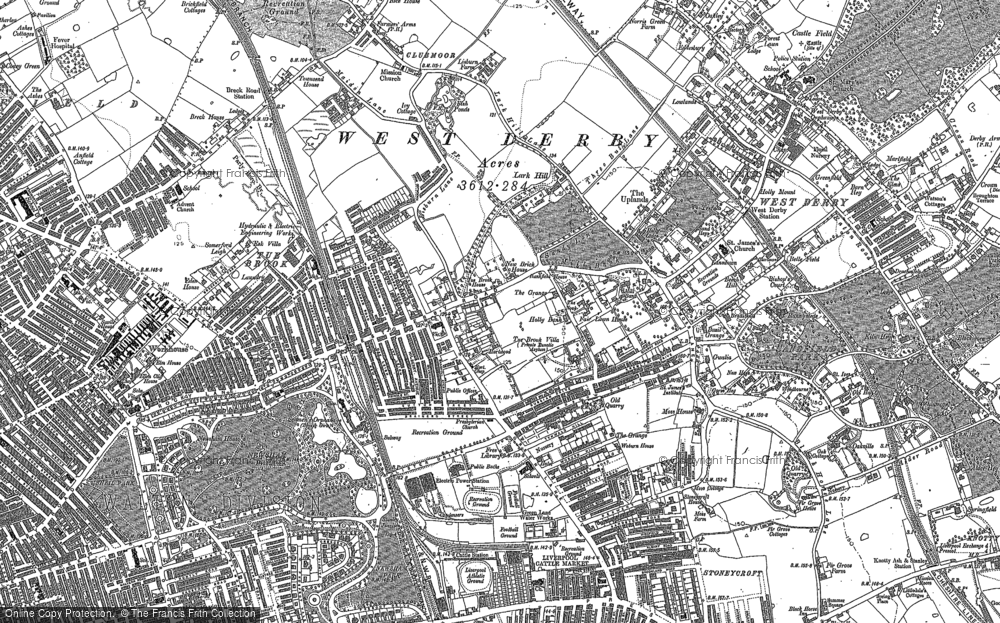 Old Map of Tuebrook, 1906 in 1906