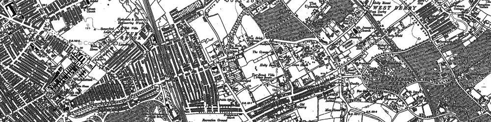 Old map of Tuebrook in 1906