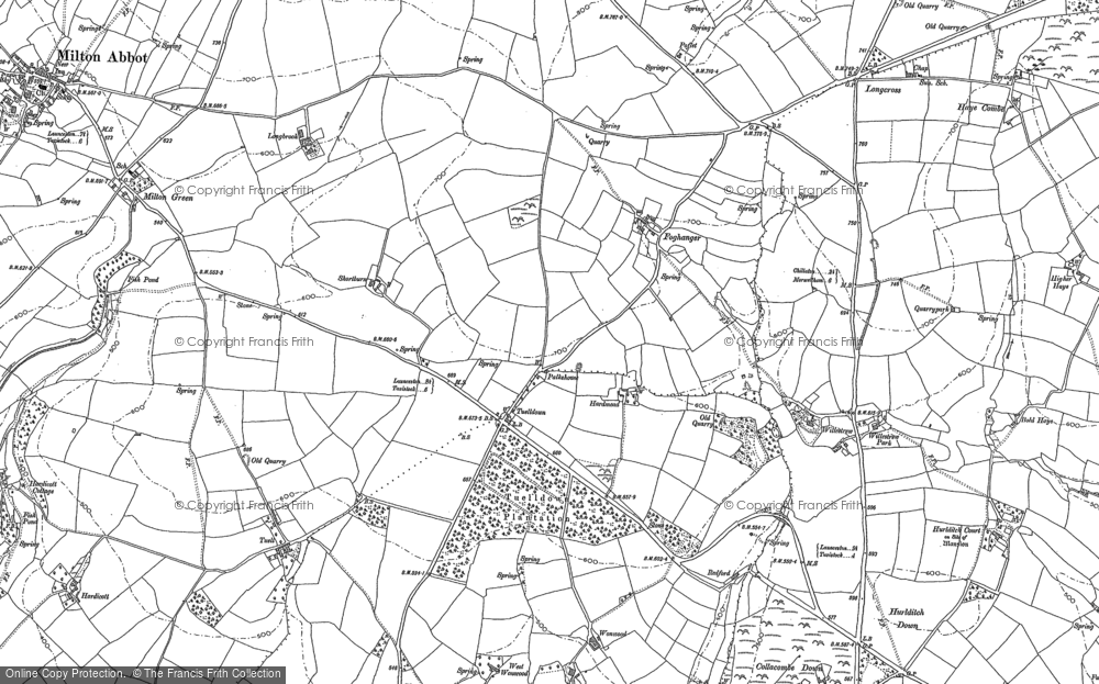 Old Map of Tuelldown, 1882 - 1905 in 1882