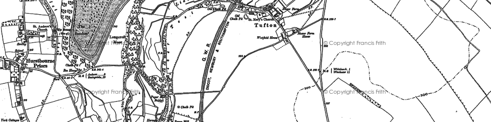 Old map of Tufton in 1894