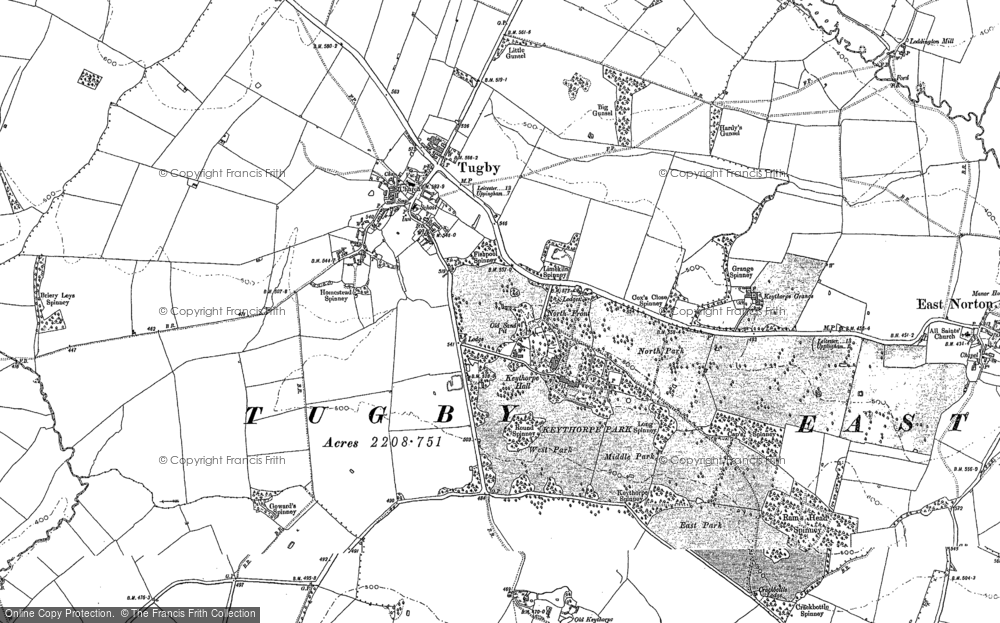 Old Map of Tugby, 1902 in 1902