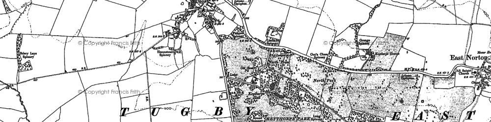 Old map of Briery Leys Spinney in 1902