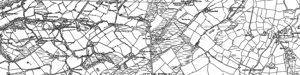 Old map of Bryn-gwenyn in 1879