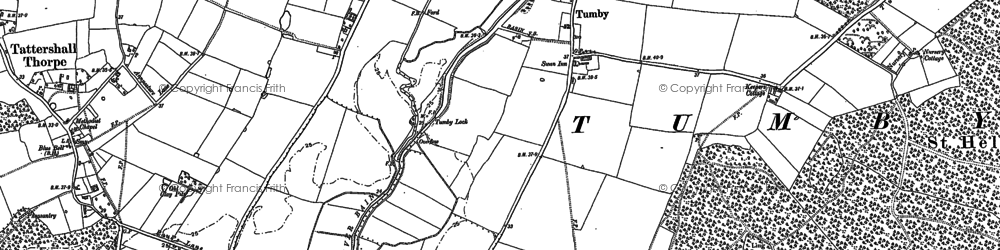 Old map of Tumby in 1887