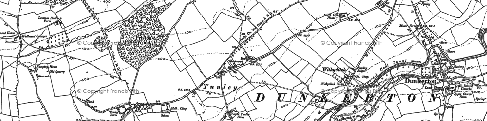 Old map of Tunley in 1883