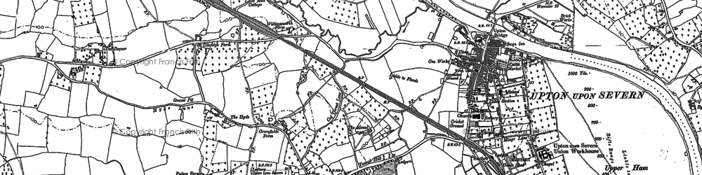 Old map of Tunnel Hill in 1883