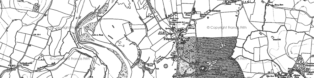 Old map of Tunstall in 1910