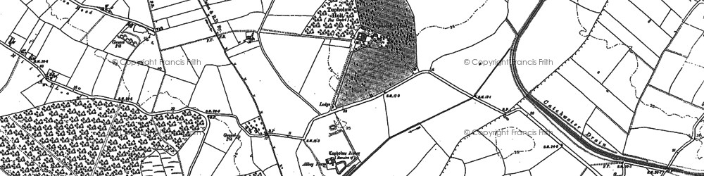 Old map of Burreth Village in 1886