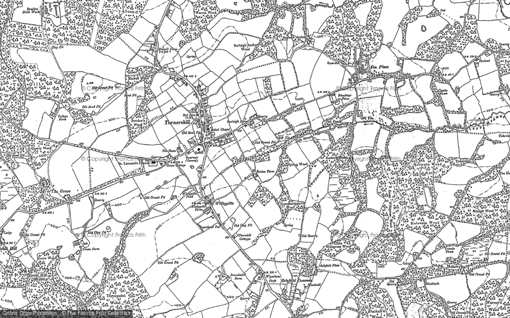 Old Map of Turners Hill, 1896 - 1909 in 1896