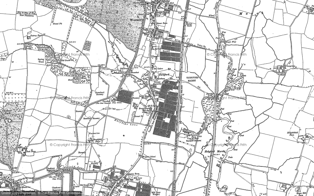 Old Map of Turnford, 1896 - 1915 in 1896