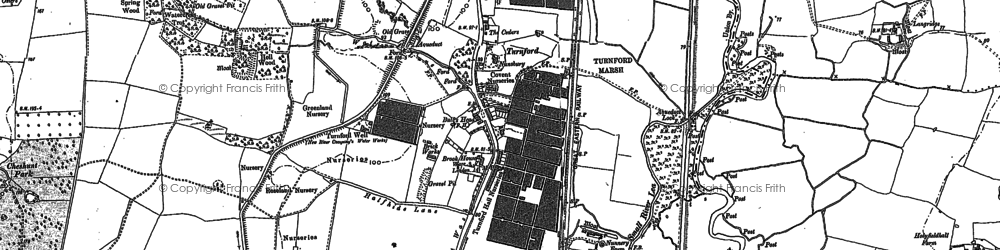 Old map of Holyfield in 1896
