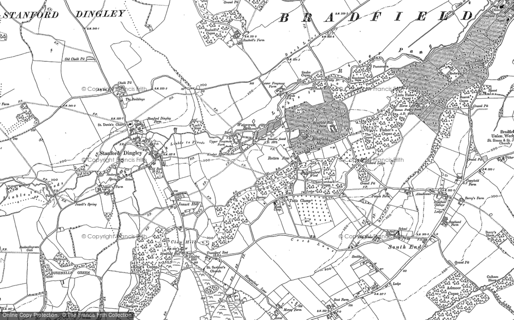 Old Map of Historic Map covering Rotten Row in 1898