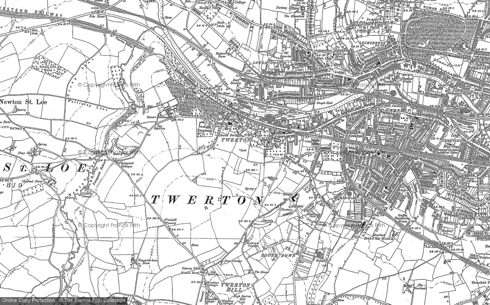 Old Map of Twerton, 1883 - 1902 in 1883