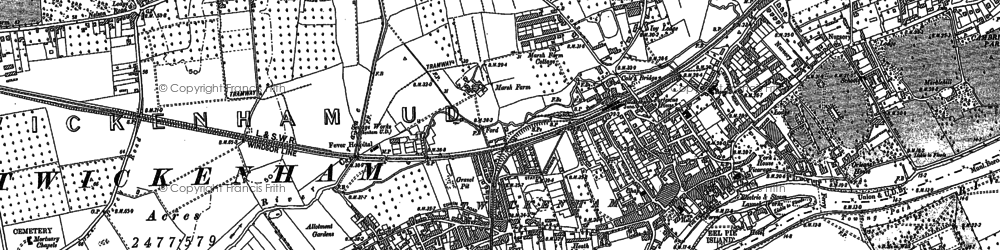 Old map of Twickenham in 1912