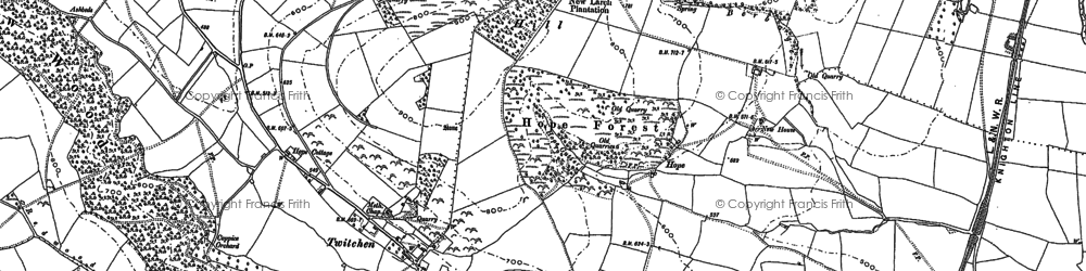 Old map of Twitchen in 1883