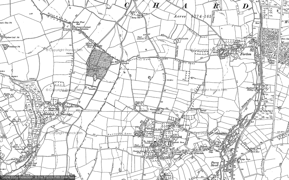 Old Map of Two Ash Hill, 1901 in 1901