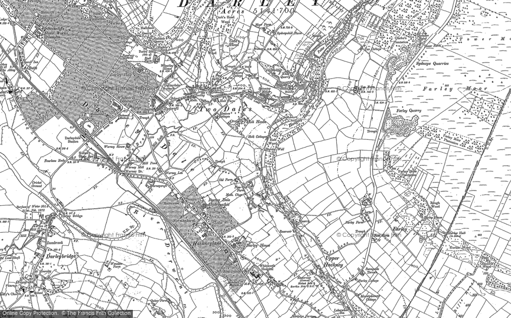 Old Map of Two Dales, 1879 in 1879
