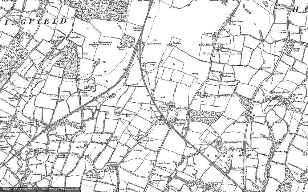 Old Map of Historic Map covering Tower Hill in 1896