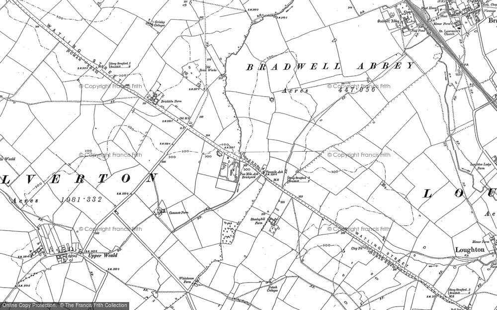 Old Map of Two Mile Ash, 1898 in 1898